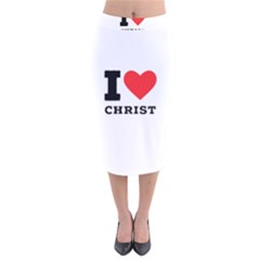 I Love Christ Velvet Midi Pencil Skirt by ilovewhateva