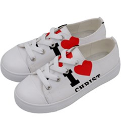 I Love Christ Kids  Low Top Canvas Sneakers by ilovewhateva