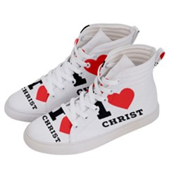 I Love Christ Men s Hi-top Skate Sneakers by ilovewhateva