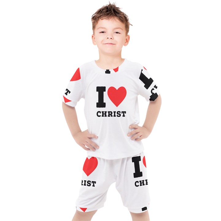 I love christ Kids  Tee and Shorts Set