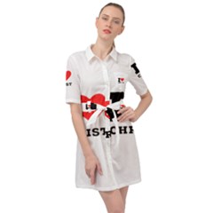 I Love Christ Belted Shirt Dress by ilovewhateva