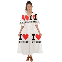 I Love Christ Kimono Sleeve Boho Dress by ilovewhateva