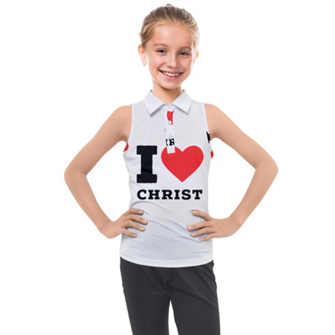 I Love Christ Kids  Sleeveless Polo Tee by ilovewhateva