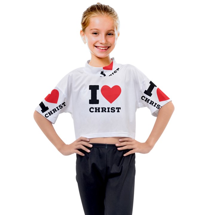 I love christ Kids Mock Neck Tee