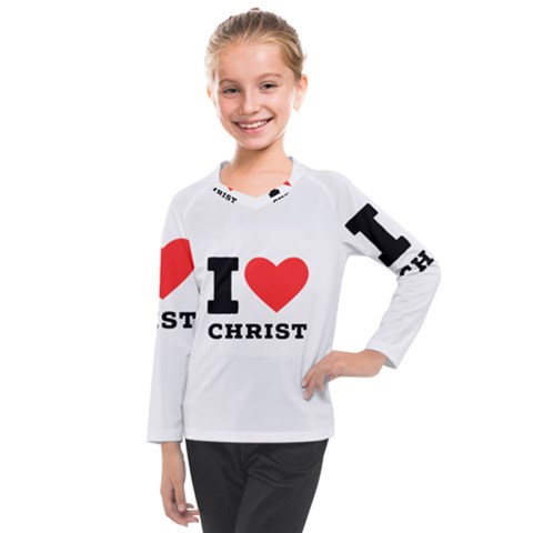 I Love Christ Kids  Long Mesh Tee by ilovewhateva