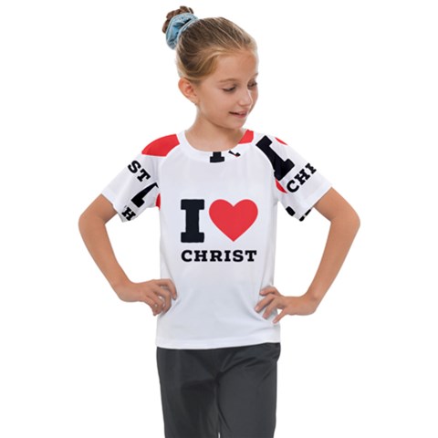 I Love Christ Kids  Mesh Piece Tee by ilovewhateva