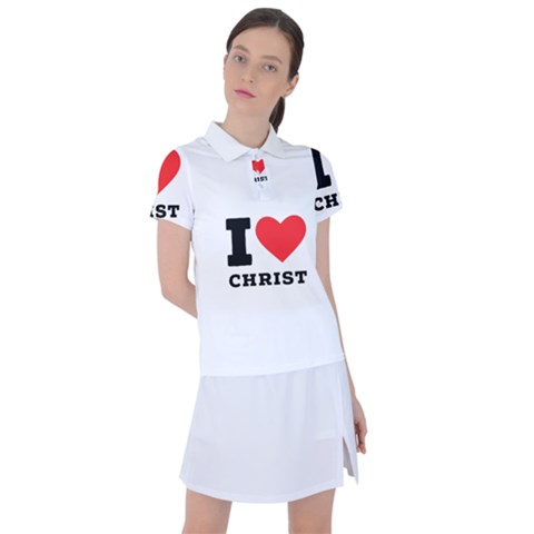 I Love Christ Women s Polo Tee by ilovewhateva