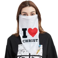 I Love Christ Face Covering Bandana (triangle) by ilovewhateva