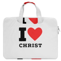 I Love Christ Macbook Pro 13  Double Pocket Laptop Bag by ilovewhateva