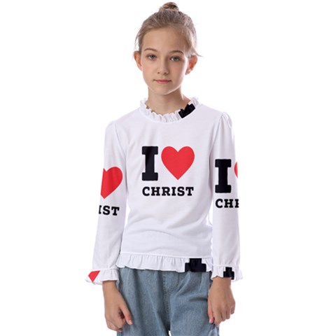 I Love Christ Kids  Frill Detail Tee by ilovewhateva