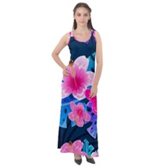 5424430 Sleeveless Velour Maxi Dress