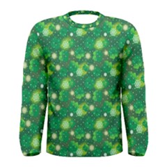 Leaf Clover Star Glitter Seamless Men s Long Sleeve Tee by Pakemis