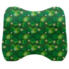 Leaf Clover Star Glitter Seamless Velour Head Support Cushion by Pakemis