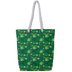 Leaf Clover Star Glitter Seamless Full Print Rope Handle Tote (small) by Pakemis