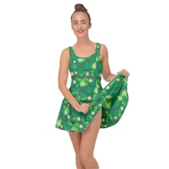 Leaf Clover Star Glitter Seamless Inside Out Casual Dress by Pakemis