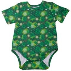 Leaf Clover Star Glitter Seamless Baby Short Sleeve Bodysuit by Pakemis