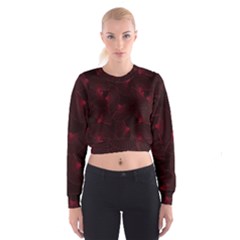 Folding Fan Seamless Pattern Cropped Sweatshirt by Pakemis