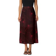 Folding Fan Seamless Pattern Classic Midi Chiffon Skirt