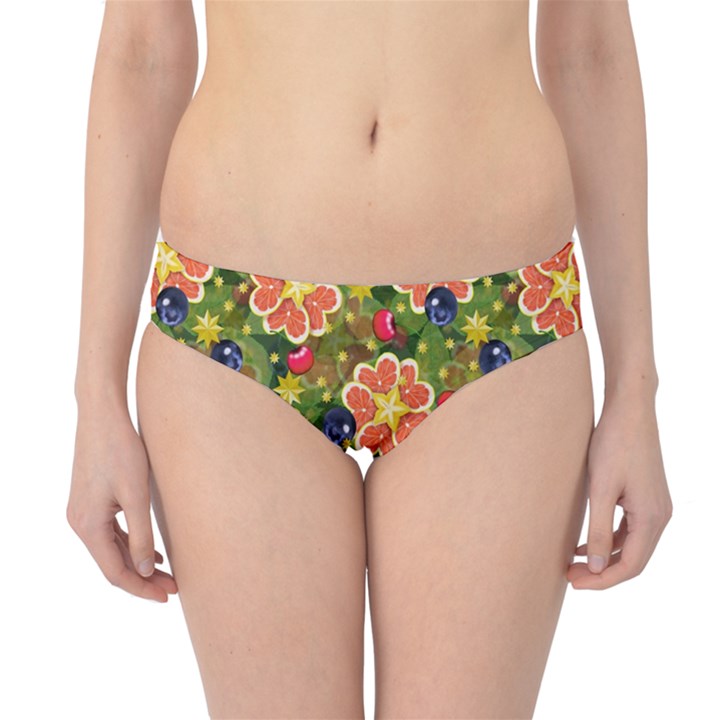 Fruits Star Blueberry Cherry Leaf Hipster Bikini Bottoms