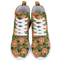 Fruits Star Blueberry Cherry Leaf Women s Lightweight High Top Sneakers by Pakemis