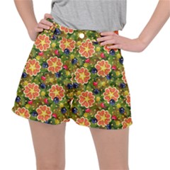 Fruits Star Blueberry Cherry Leaf Ripstop Shorts by Pakemis