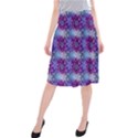 Snow White Blue Purple Tulip Midi Beach Skirt View1