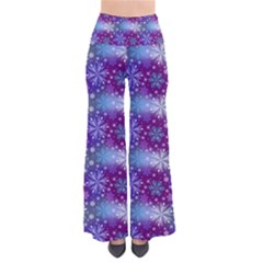 Snow White Blue Purple Tulip So Vintage Palazzo Pants by Pakemis