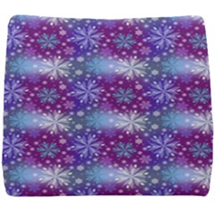 Snow White Blue Purple Tulip Seat Cushion by Pakemis