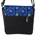 Floral Asia Seamless Pattern Blue Flap Closure Messenger Bag (S) View1