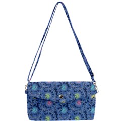 Floral Asia Seamless Pattern Blue Removable Strap Clutch Bag by Pakemis