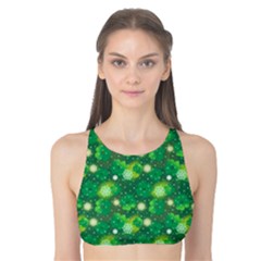 Leaf Clover Star Glitter Seamless Tank Bikini Top by Pakemis