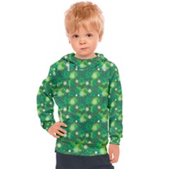 Leaf Clover Star Glitter Seamless Kids  Hooded Pullover by Pakemis