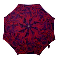 Roses Red Purple Flowers Pretty Hook Handle Umbrellas (medium) by Ravend