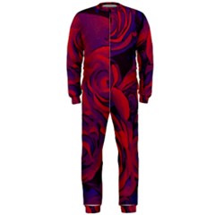 Roses Red Purple Flowers Pretty Onepiece Jumpsuit (men) by Ravend