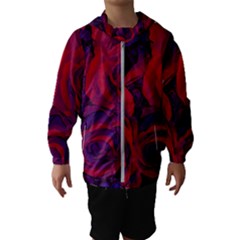 Roses Red Purple Flowers Pretty Kids  Hooded Windbreaker by Ravend