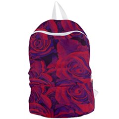 Roses Red Purple Flowers Pretty Foldable Lightweight Backpack by Ravend