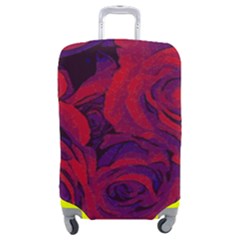 Roses Red Purple Flowers Pretty Luggage Cover (medium) by Ravend