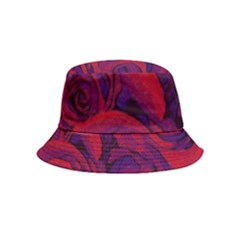 Roses Red Purple Flowers Pretty Inside Out Bucket Hat (kids) by Ravend