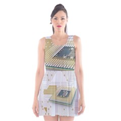 Technics Design Element Set Pattern Graphic Symbol Scoop Neck Skater Dress by danenraven