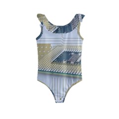 Technics Design Element Set Pattern Graphic Symbol Kids  Frill Swimsuit by danenraven