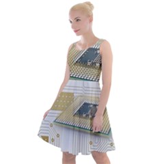 Technics Design Element Set Pattern Graphic Symbol Knee Length Skater Dress by danenraven