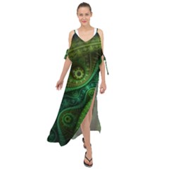 Abstract Pattern Design Art Fabric Decoration Maxi Chiffon Cover Up Dress by danenraven