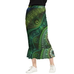 Abstract Pattern Design Art Fabric Decoration Maxi Fishtail Chiffon Skirt by danenraven