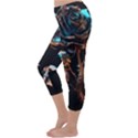 Gold Flower Rose Metal Rose Capri Winter Leggings  View2