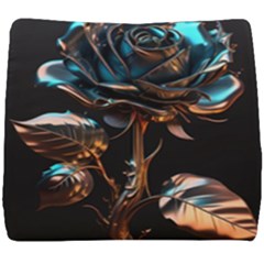 Gold Flower Rose Metal Rose Seat Cushion by Ravend