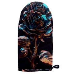 Gold Flower Rose Metal Rose Microwave Oven Glove