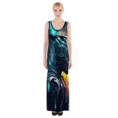 Who Sample Robot Prettyblood Thigh Split Maxi Dress by Ravend