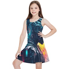 Who Sample Robot Prettyblood Kids  Lightweight Sleeveless Dress by Ravend