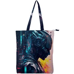 Who Sample Robot Prettyblood Double Zip Up Tote Bag by Ravend