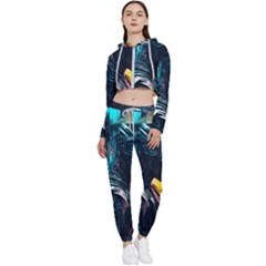 Who Sample Robot Prettyblood Cropped Zip Up Lounge Set by Ravend